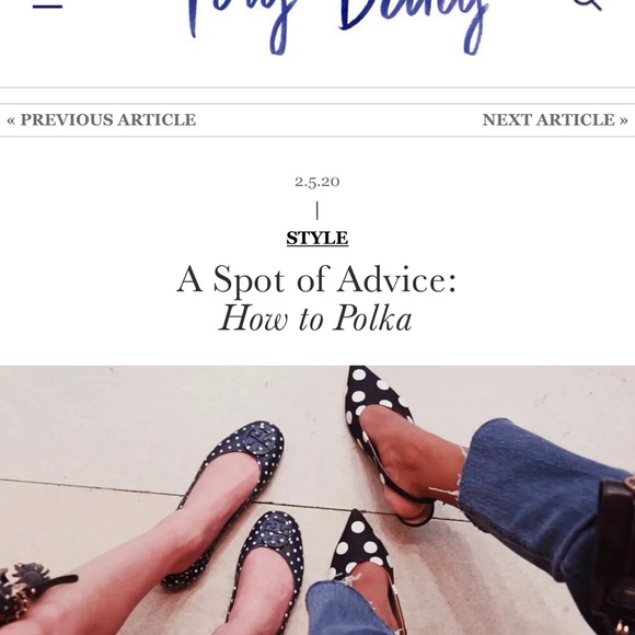 Tory Burch Minnie Polka Dot Travel Ballet Flats 6 - Picture 2 of 4